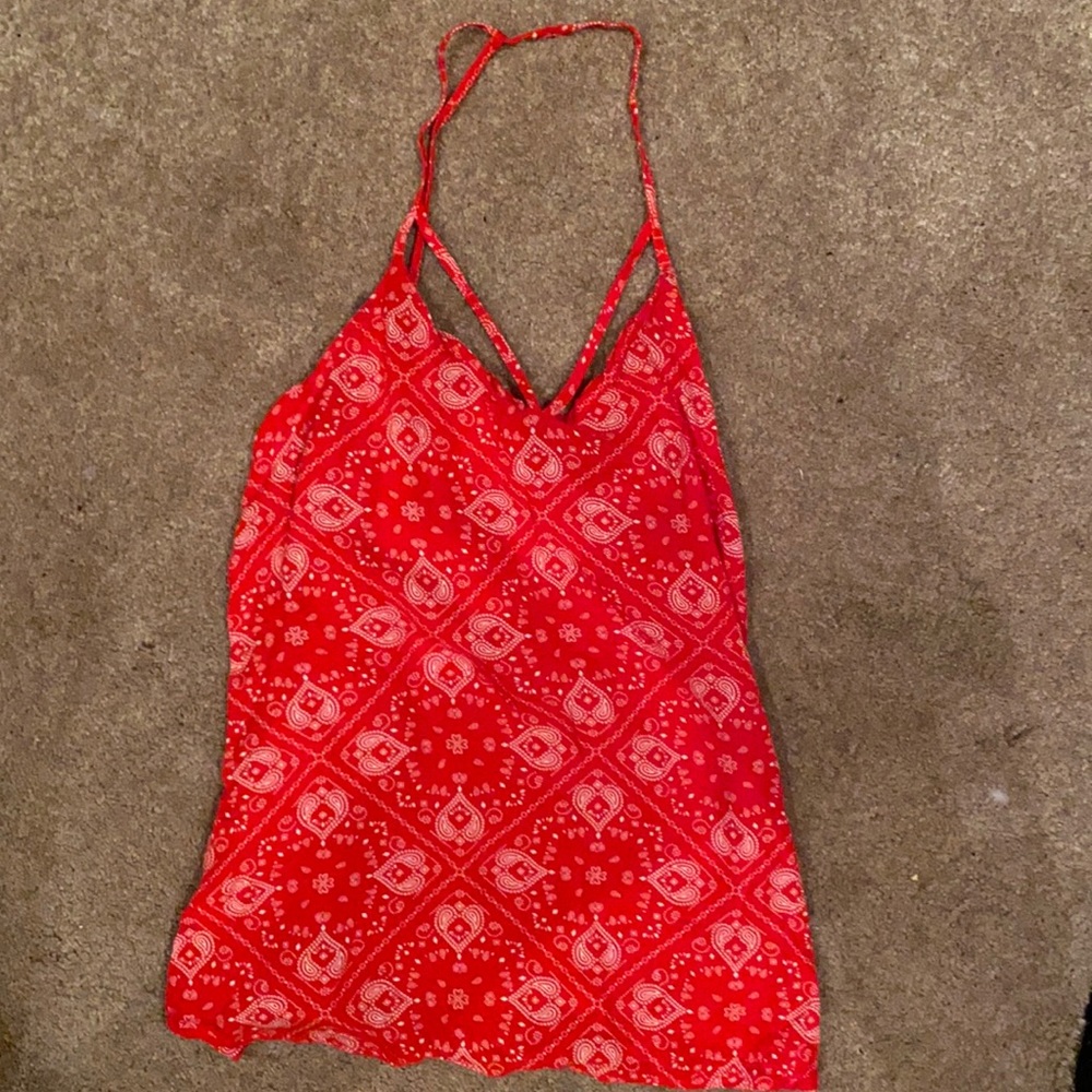 Red Bandana Print Tank
